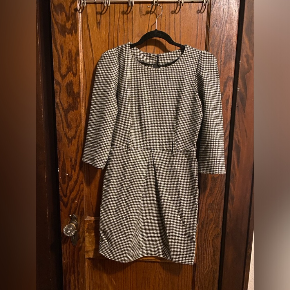 Vintage houndstooth wool dress